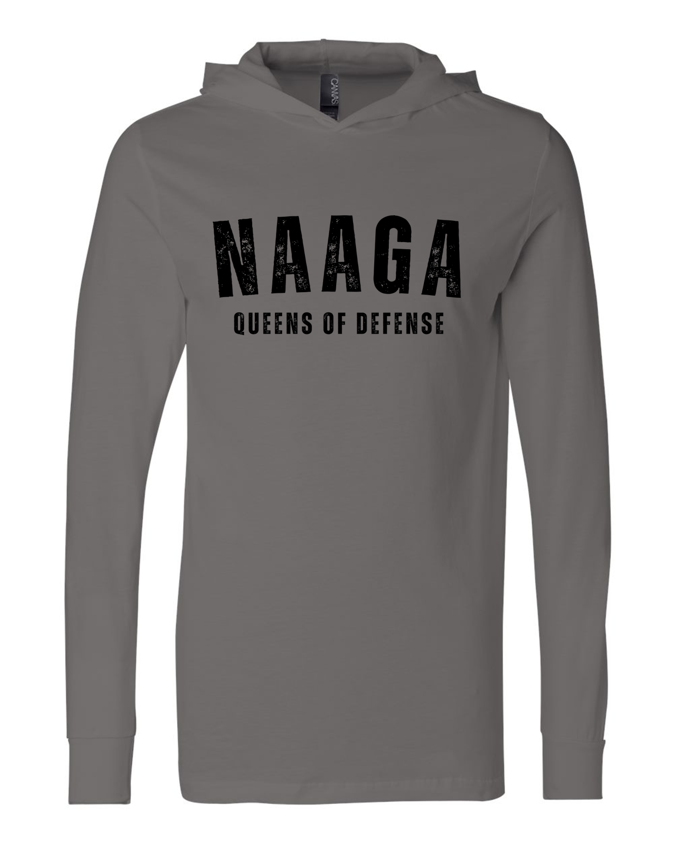 "NAAGA Queens of Defense" Long Sleeve Hooded Tee