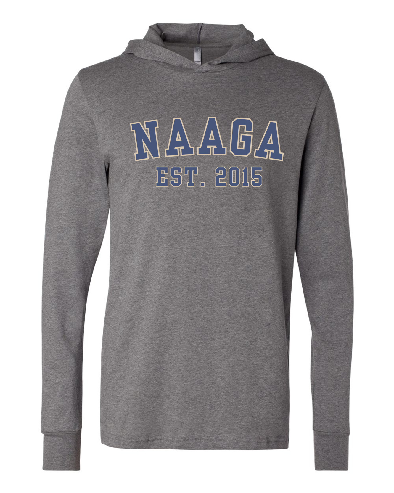 Unisex "NAAGA EST 2015" Long Sleeve Hooded Tee