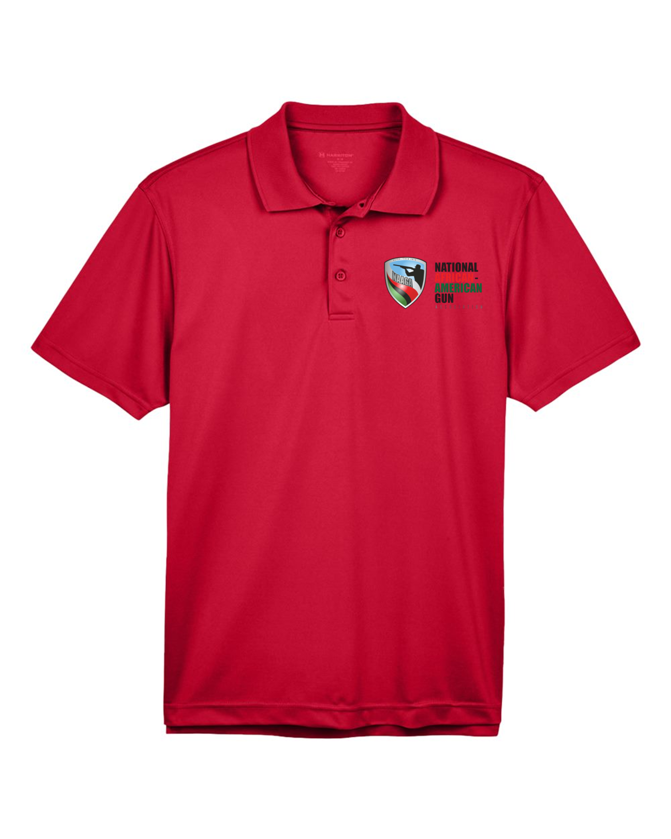 NAAGA Unisex Full Logo Harriton Polo