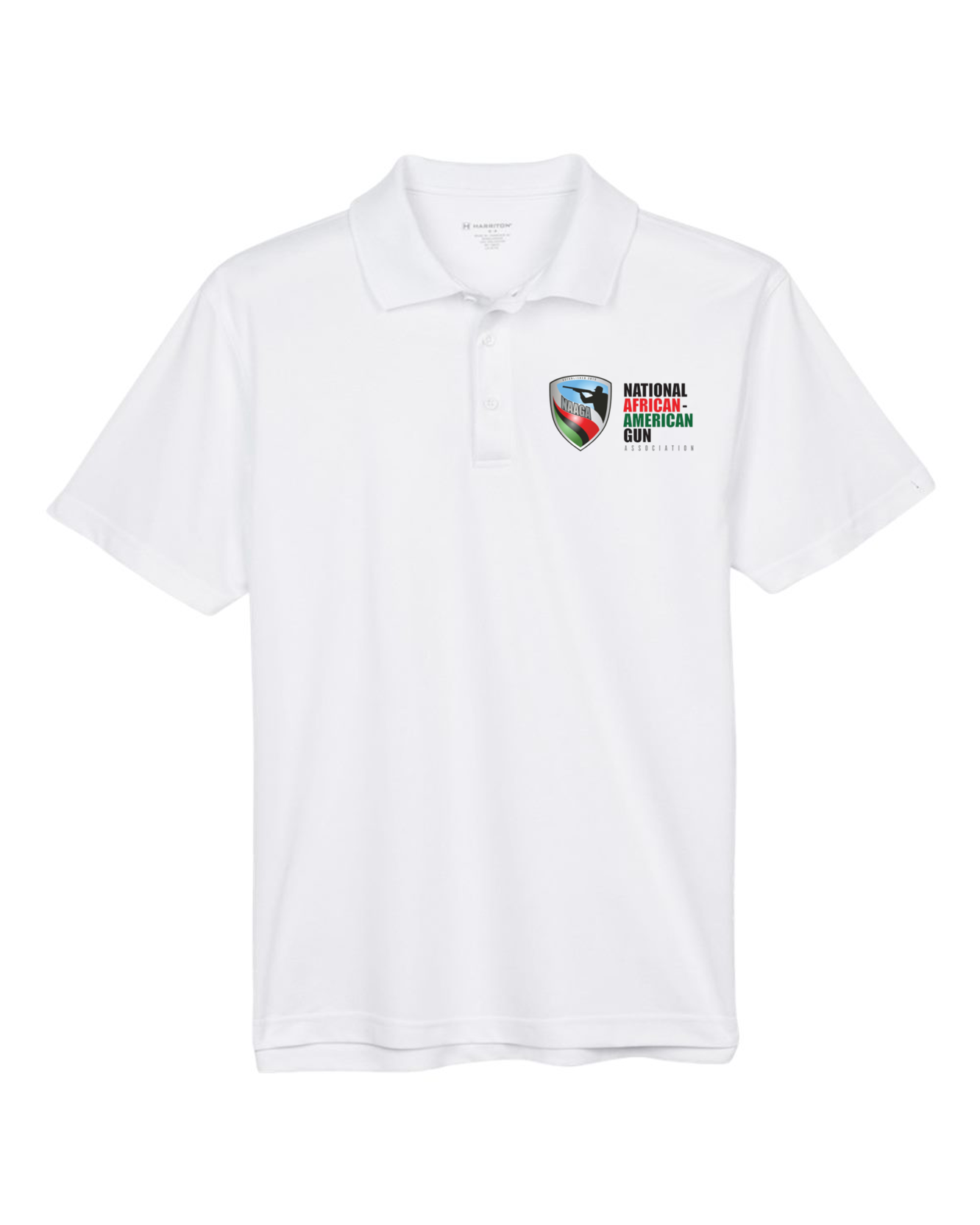 NAAGA Unisex Full Logo Harriton Polo