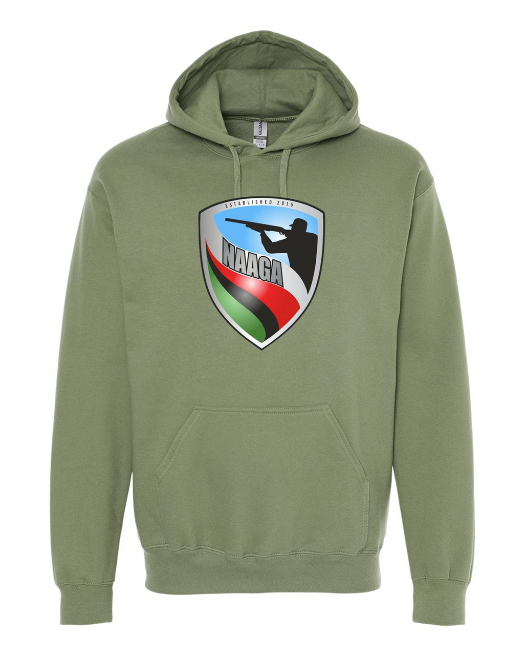 NAAGA Large Shield Adult Unisex Hoodie