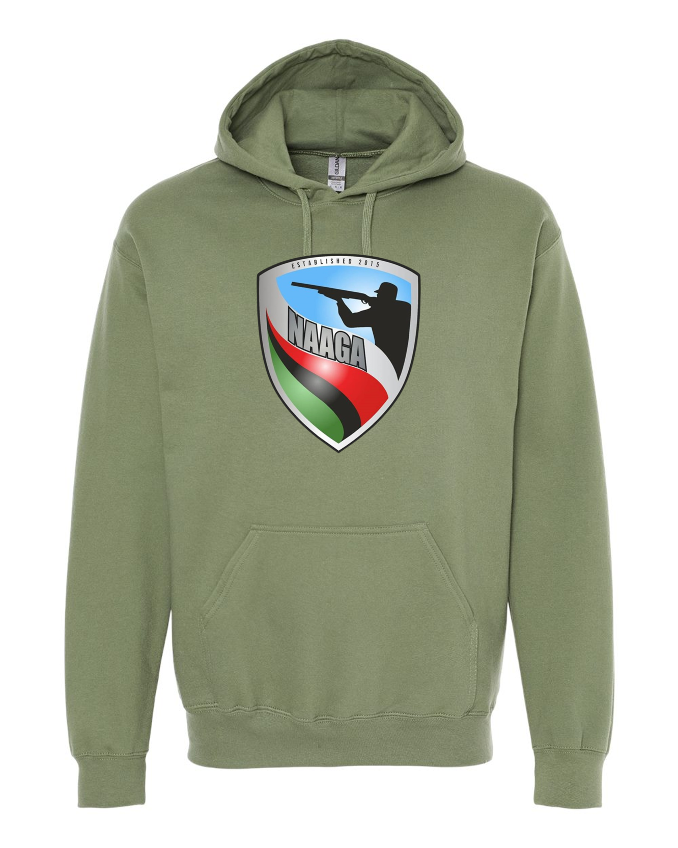 NAAGA Large Shield Adult Unisex Hoodie