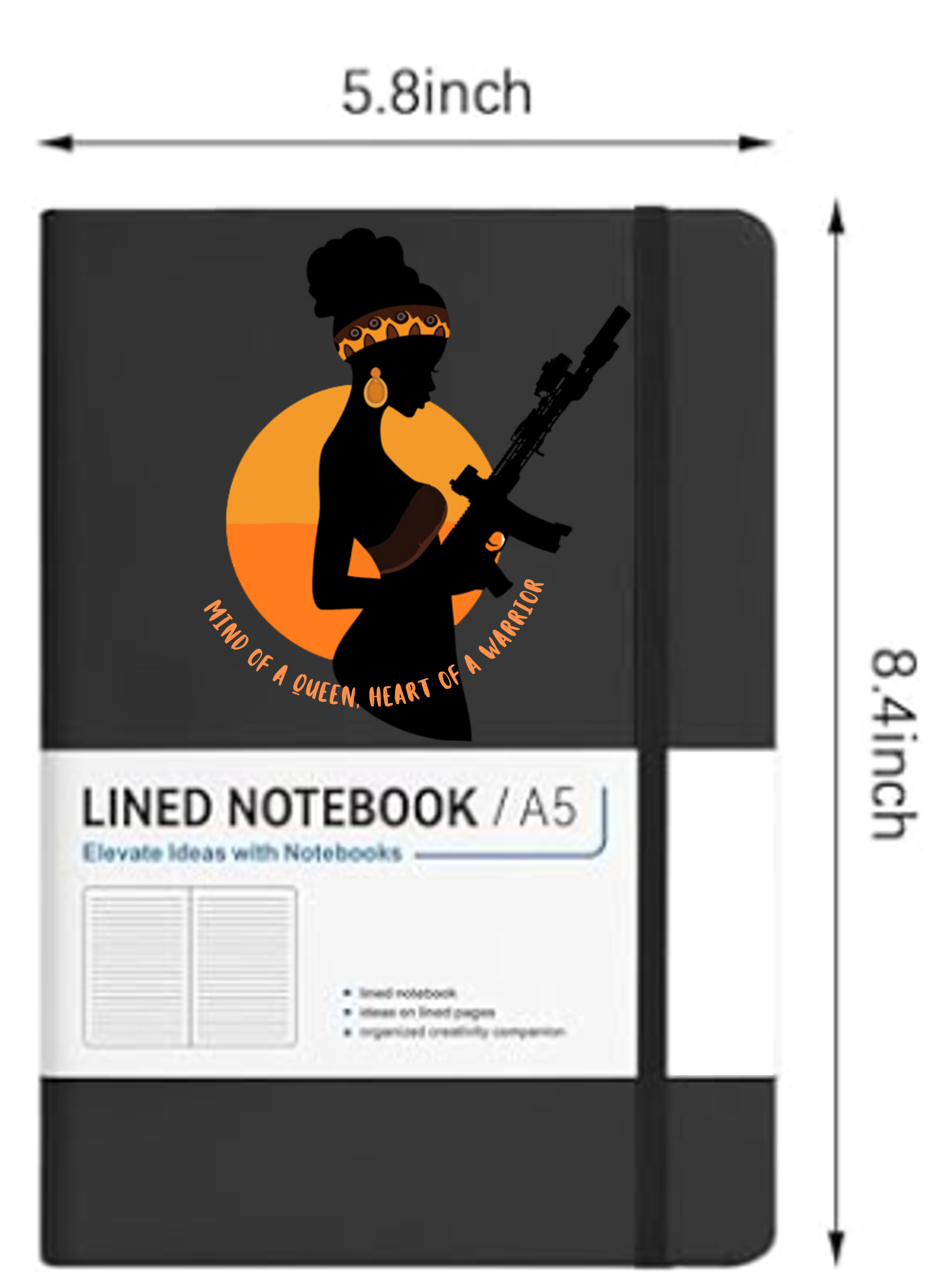 She's a Warrior! - Lined Notebook