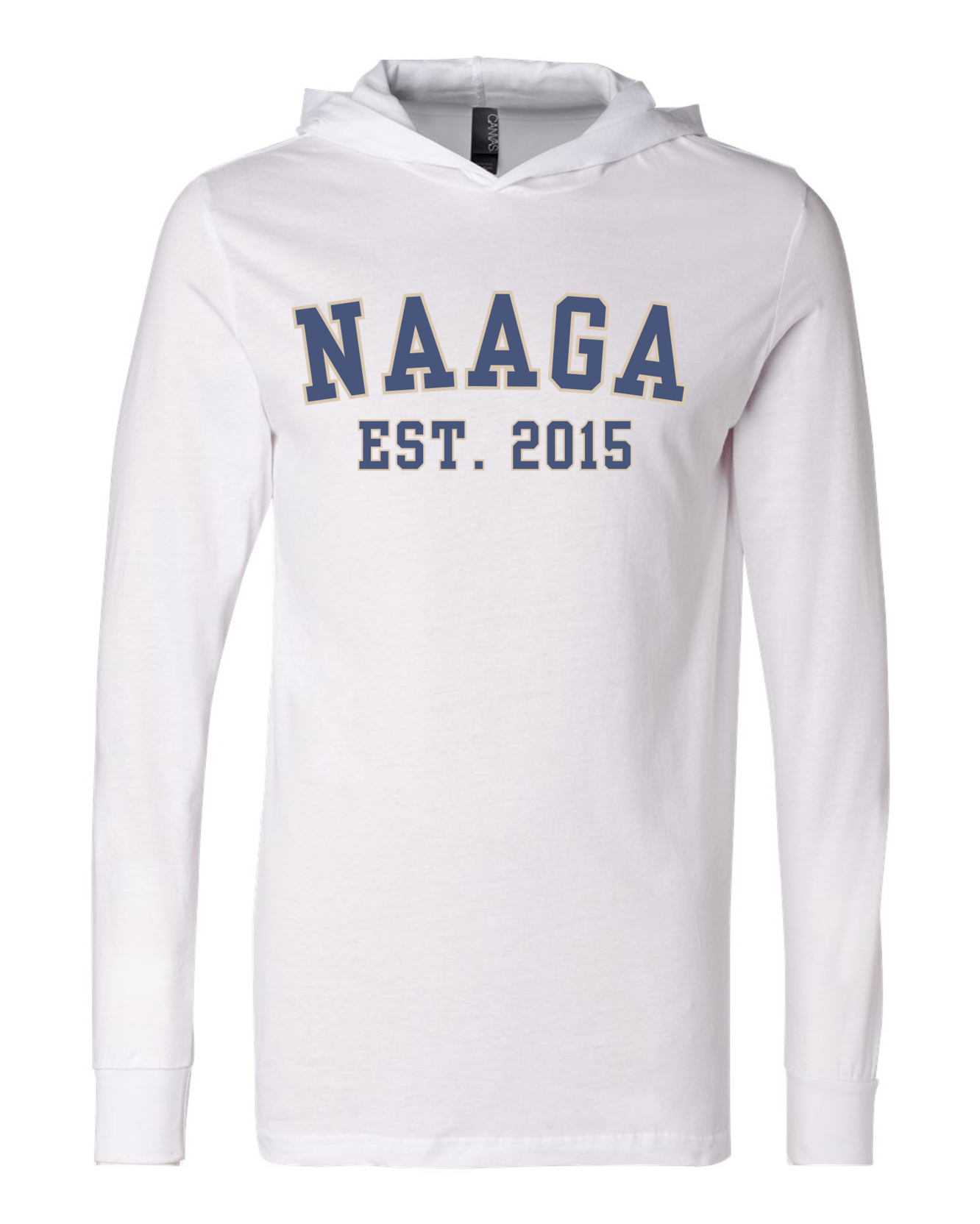 Unisex "NAAGA EST 2015" Long Sleeve Hooded Tee